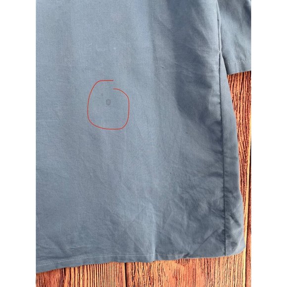 Bulwark FR Cat 1 2122 Lab Coat Men's Size XL Blue 3 Pockets Pass Through - Picture 5 of 11